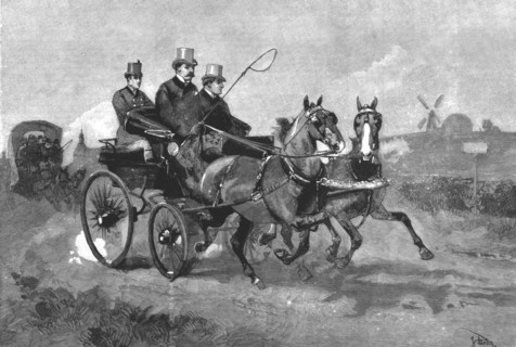 'The Racing Season at Newmarket; On the way to the course, 1890. Creator: Unknown.
