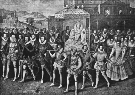 ''Procession of Queen Elizabeth to Blackfriars, June 9, 1600', 1890. Creator: Unknown.