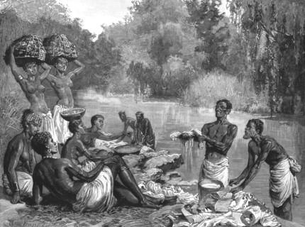 ''At the Natal Gold Fields -- Our Laundry at Maritzburg', 1890. Creator: Percy Macquoid.