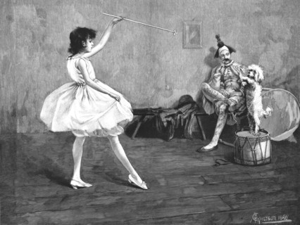''"A Dancing Lesson" after C. Maciver Greirson', 1890. Creator: Charles MacIver Grierson.
