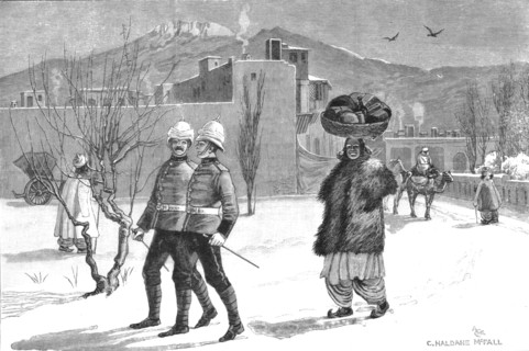 ''Christmas on the Indian Frontier -- Catering for Dinner at Quetta', 1890. Creator: Haldane Macfall.