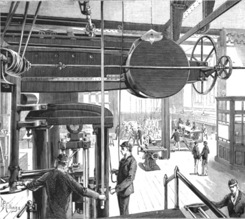 ''The Walker Engineering Laboratories at Liverpool; The Main Laboratory, with 100-ton Testing Machin Creator: Unknown.