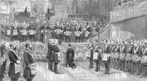 ''The Installation of the Duke of Clarence at Reading as Provisional Grand Master of the Berkshire F Creator: Unknown.