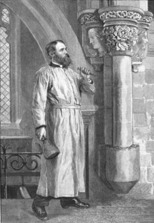 ''"A Vicar his own Mason" --The Rev. F.W. Ragg helping in the Restoration of his Church at Marsworth Creator: Unknown.