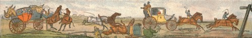 ''A Trip to Leicestershire, or The Melton Mowbray Panorama, 1820; Adventures on the Road to Melton - Creator: Unknown.