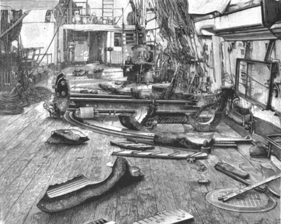 'Explosion on Board HMS "Cordelia", 1891. Creator: Unknown.