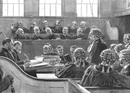 ''The Central Criminal Court - New Court, Old Bailey, 1891', 1891. Creator: Robert Barnes.