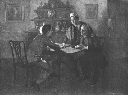 Scene from "Tess of the D'Urbervilles", by Thomas Hardy, 1891. Creator: Hubert von Herkomer.