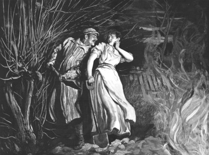 Scene from "Tess of the D'Urbervilles", by Thomas Hardy, 1891. Creator: Hubert von Herkomer.