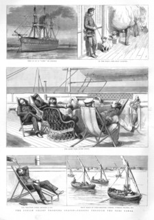 ''The Indian Relief Trooping Season - Passing through the Suez Canal', 1891. Creator: Unknown.