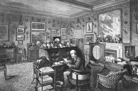 ''The home of TRH Prince and Princess Christian, The Study, Cumberland Lodge', 1891. Creator: Unknown.