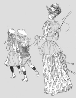 ''The Paris Season - drawn by Mars; At the Pre-Catelan - Maman plays the Driver', 1891. Creator: Mars.
