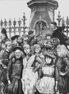 '' Free Education -- Children Drinking at a Fountain out of School Hours', 1891. Creator: Paul Charles Renouard.