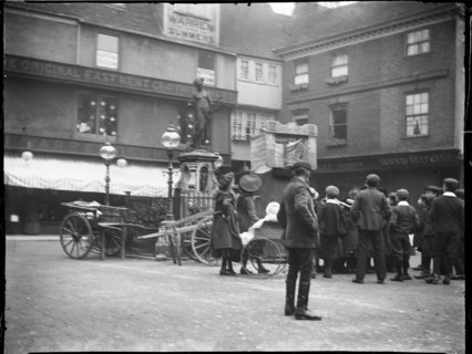 Marlowe Memorial, Buttermarket, Canterbury, Kent, 1904. Creator: Katherine Jean Macfee.