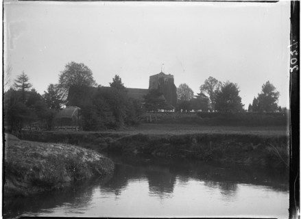 St Mary's Church, The Street, Frensham, Waverley, Surrey, 1909. Creator: Katherine Jean Macfee.