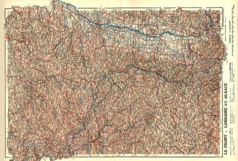 'Le Front Lorraine et Alsace. 1er janvier 1916', 1916. Creator: Unknown.
