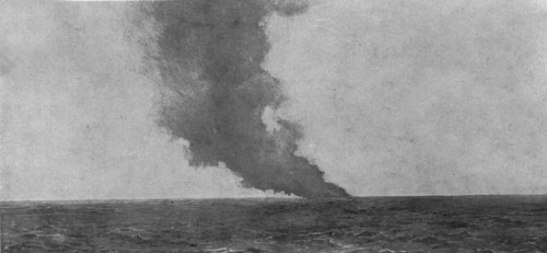 'La fin du Zeppelin "L7".-- l'explosion finale', 1916. Creator: Unknown.