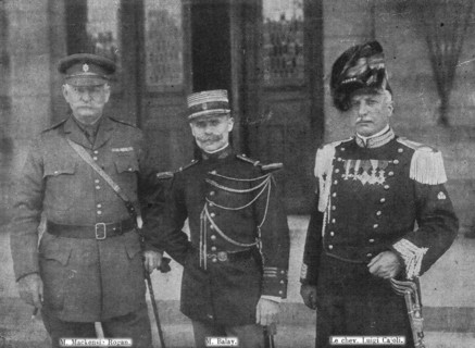 'Les Musiques des Trois Gardes; Les chefs d'orchestre des musiques des trois gardes', c1916. Creator: Unknown.