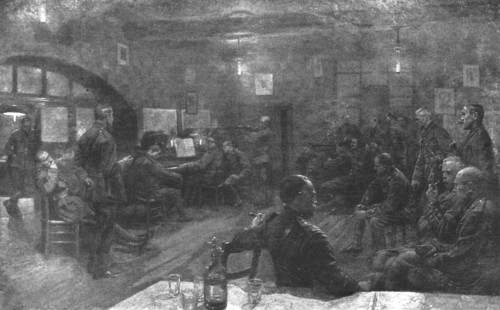 'L'Armee Britannique dans le Nord de la France; "Artists Rifles" : soiree au mess des..., 1916. Creator: Unknown.