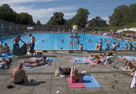Brockwell Lido, Dulwich Road, Brockwell Park, Lambeth, London, 2012. Creator: Simon Inglis.