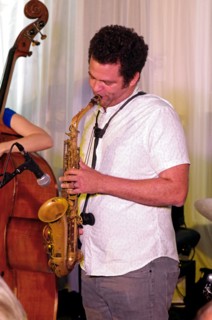 Greg Ward, Linda May Han Oh Quartet, Watermill Jazz Club, Dorking, Surrey, 26 Oct. 2021. Creator: Brian O'Connor.