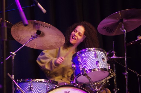 Jas Kayser, Daisy George Quintet, New Generation Jazz Festival, Shoreham by Sea, 2022. Creator: Brian O'Connor.