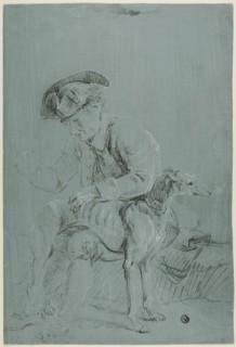 Seated Man with Dog, n.d.