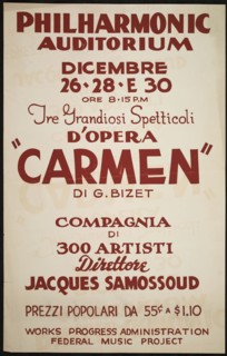 Carmen, [193-]. Creator: Unknown.