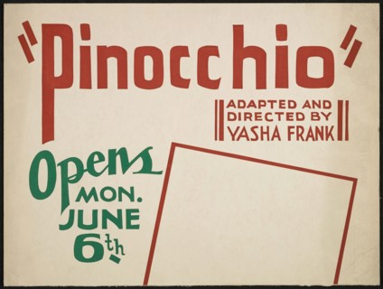 Pinocchio, [193-]. Creator: Unknown.