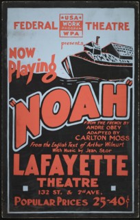Noah, New York, 1936. Creator: Unknown.