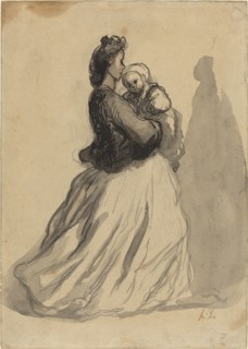 Mother and Baby. Creator: Honore Daumier.