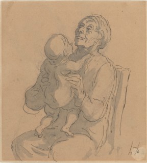 The Grandmother. Creator: Honore Daumier.