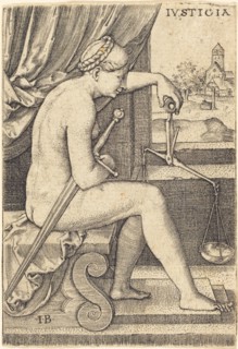 Iusticia (Justice). Creator: Master I. B..