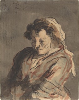 Old Woman Seated. Creator: Honore Daumier.