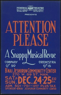 Attention Please, [193-]. Creator: Unknown.