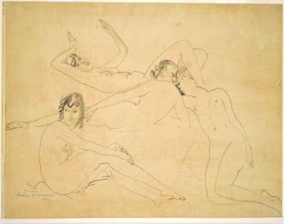 Four Figures, 1921. Creator: Arthur Davies.