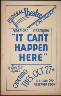 It Can't Happen Here, 1936. Creator: Unknown.