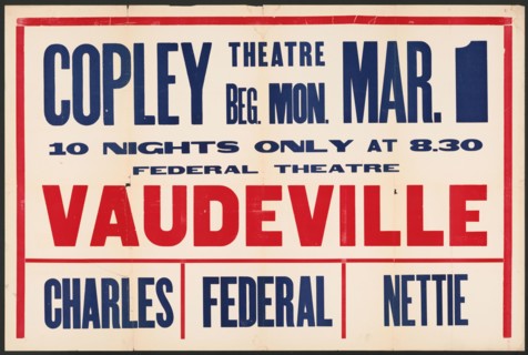 Vaudeville, Boston, [193-]. Creator: Unknown.