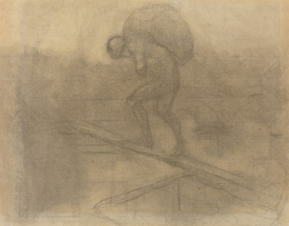 Man Carrying a Sack. Creator: Honore Daumier.