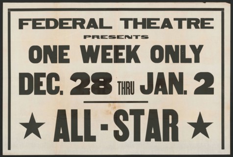 All-Star Vaudeville, [193-]. Creator: Unknown.