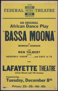 Bassa Moona, New York, 1936. Creator: Unknown.