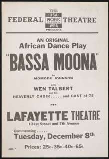 Bassa Moona, New York, 1936. Creator: Unknown.