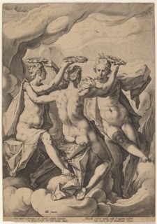 The Three Graces, 1588. Creator: Jacob Matham.