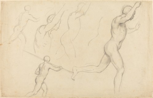 Studies of Men Running. Creator: William Etty.