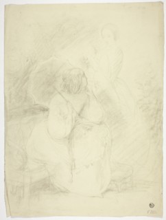 Two Women in a Park, n.d. Creator: Frank Stone.