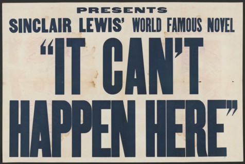 It Can't Happen Here, [193-]. Creator: Unknown.
