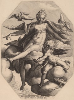 Venus and Cupid, c.1587. Creator: Jacob Matham.