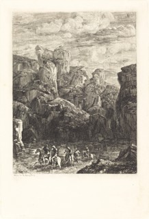 Le Gue (The Ford), 1865. Creator: Odilon Redon.