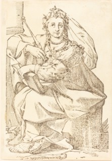 Sibylla Phrygia, 1625. Creator: Jacques Stella.
