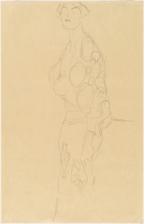 Standing Woman, c. 1910. Creator: Gustav Klimt.